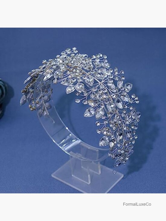 Crystal Bridal Hair Headband Rhinestone Wedding Headpiece